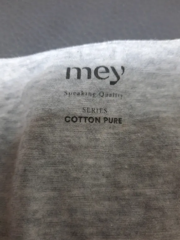 Mey cotton pure Unterhemd gr.38 Grau meliert
