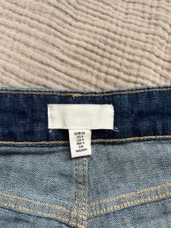 midblue denim jeans wideleg