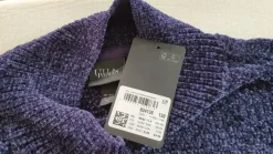 Midi Dress Small Stand-Up Collar Long Sleeves Super Soft Chenille 50-52 (4143)