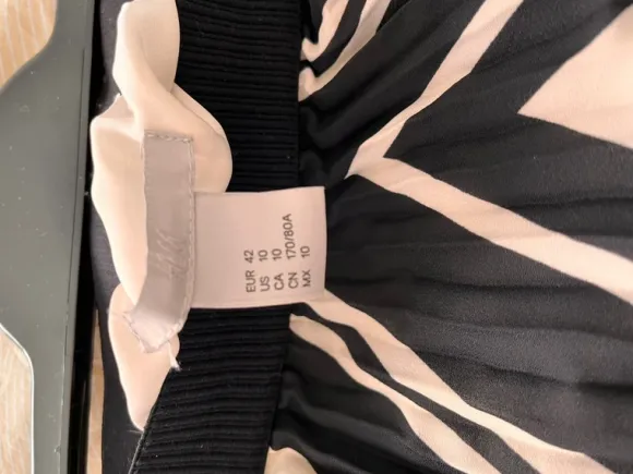 Midirock, schwarz weiß, H&M, Gr. 42