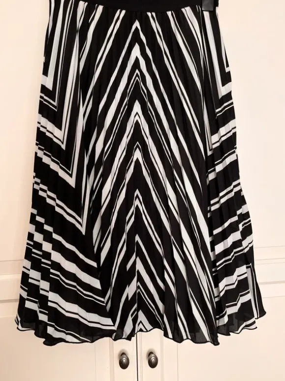 Midirock, schwarz weiß, H&M, Gr. 42