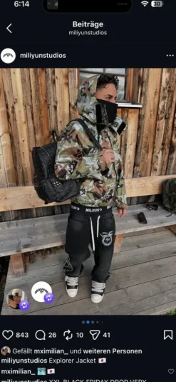 Miliyun Regenjacke Camouflage ungetragen