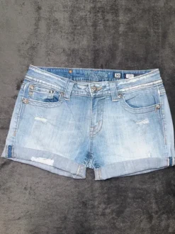 Miss Me Shorts Hellblau – Studded Denim | Y2K | Pasha Style | Low Waist
