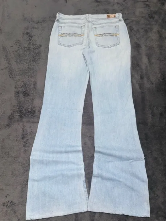 Miss Me Style Jeans Hellblau – Studded Flared | Y2K | Pasha Style | Low Waist