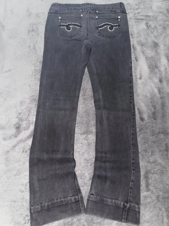 Miss Me Style Jeans Schwarz – Studded Flared | Y2K | Pasha Style | Low Waist