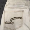 Miss Me Style Jeans Weiß/Cream – Studded Flared | Y2K | Pasha Style | Low Waist