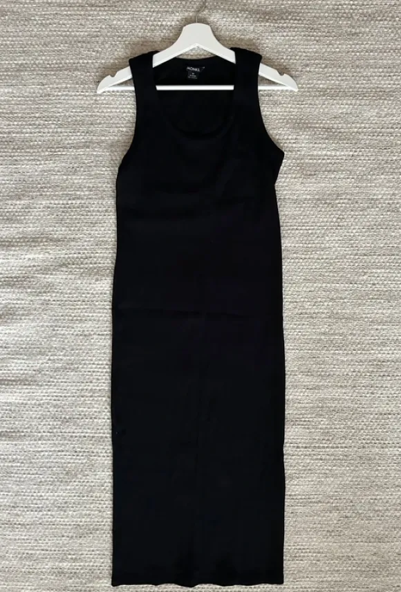 Monki enganliegendes bodycon maxikleid ripped stoff