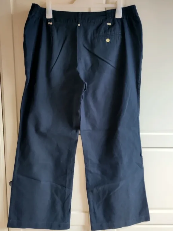 M&S Mode Leinenhosen dunkelblau Gr. 50