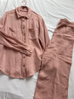 Musselin Set Bluse und Hose