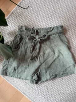 Musselin Shorts Paperbag mit Band zum binden