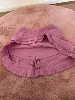 Musselin Skort in Altrosa