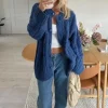 Nakd cradigan/Strickjacke blau L oversize