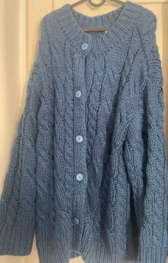 Nakd cradigan/Strickjacke blau L oversize