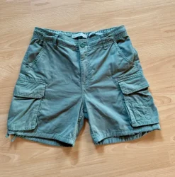 Neue Bershka Shorts Cargo Style für Damen Olivgrün/ Khaki 38 / M Hoher Schnitt