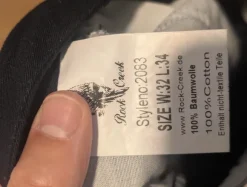 Neue Rock Creek Chino Hose Schwarz W32 L34 Ungetragen