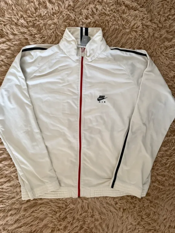 Nike Air Vintage Trainingsanzug – Weiß/Navy/Red – Größe XL