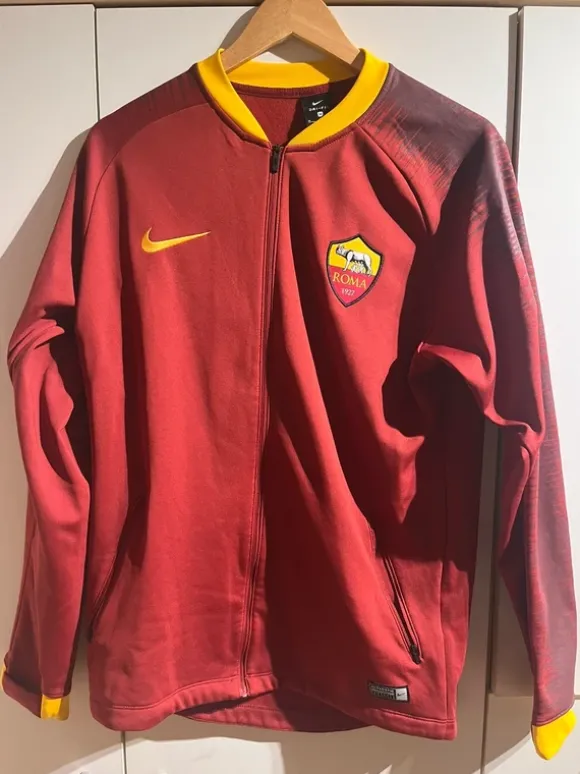 Nike AS Roma Trainingsjacke Rot Gelb Fußball Track Jacket Dri-Fit Gr. M