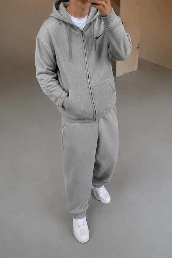 Nike Dri-FIT Full Zip Hoodie in Grau | L