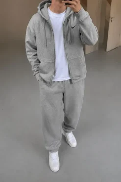 Nike Dri-FIT Full Zip Hoodie in Grau | L