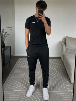 Nike Dri-FIT Trackpants – Schwarz/Weiß – Größe S