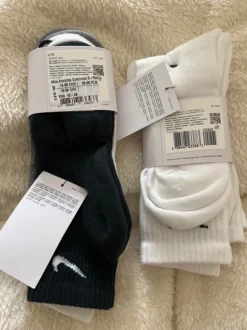Nike Everyday Cushioned Crew Socken 2x 3er-Pack – Weiß/Schwarz/Grau – Neu