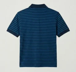 Nike Frankreich Polo Shirt Hellblau / Dunkelblau gestreift 🇫🇷 Vintage Y2K Streetwear Sommer Fit