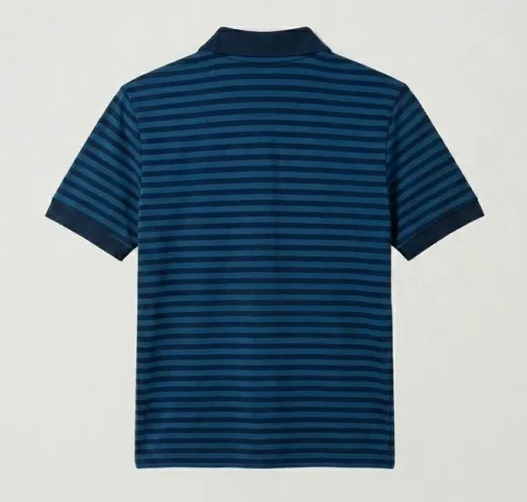 Nike Frankreich Polo Shirt Hellblau / Dunkelblau gestreift 🇫🇷 Vintage Y2K Streetwear Sommer Fit