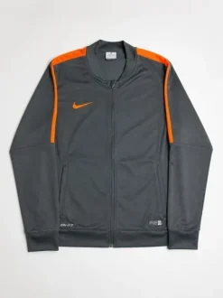Nike Sportjacke Grau Neon Orange Gr. M