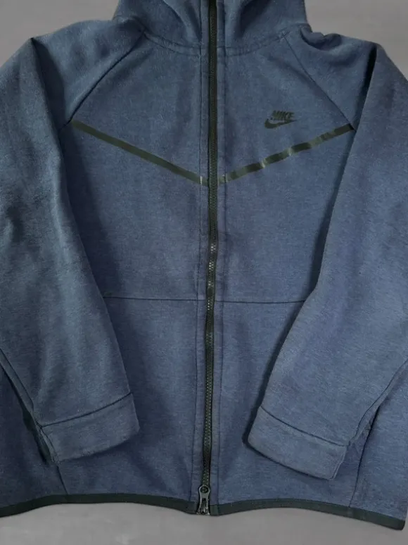 Nike Tech Hoodie Jacke Dunkelblau Size