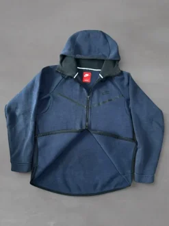 Nike Tech Hoodie Jacke Dunkelblau Size