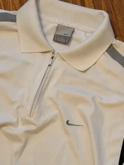 Nike Vintage Retro Y2K Poloshirt Shirt Training L Weiß