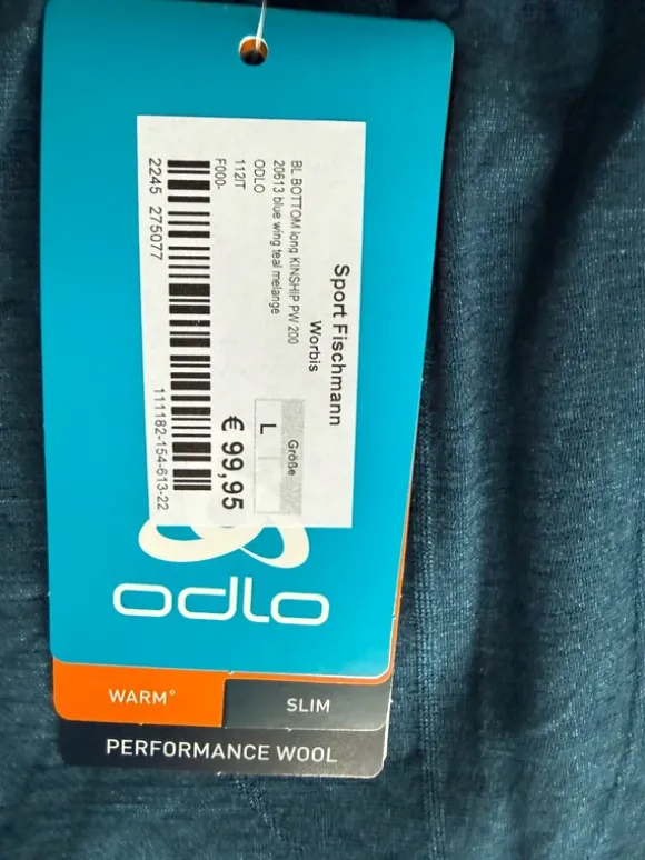 Odlo Kinship PW 200 Herren Baselayer Leggings Gr. L Neu Merino Herren