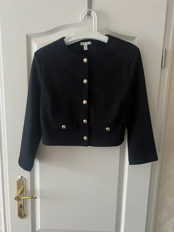 Old Money Blazer kurz M/38 schwarz gold