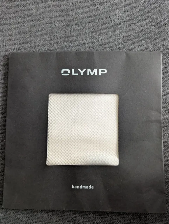 Olymp Einstecktuch weiß und braun
