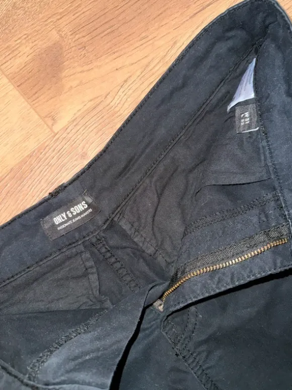 Only & Sons Cargo Hose Schwarz – Größe W31/L32
