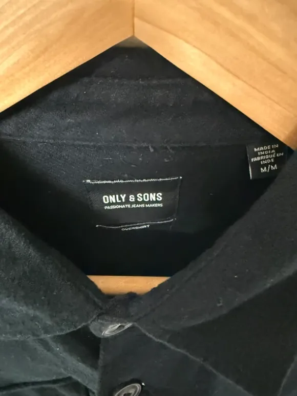 Only & Sons Overshirt / Hemdjacke – Größe M – Schwarz