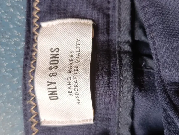 Only & Sons Stoffhose / Chino W32 L32 Dunkelblau Slim Fit