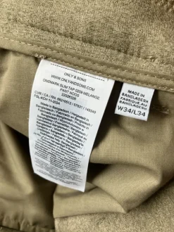 Only&sons slim maat 34/34 beige nieuw