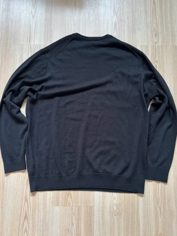 Originaler Schwarzer Lacoste Herren-Feinstrickpullover