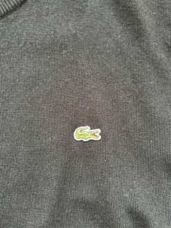 Originaler Schwarzer Lacoste Herren-Feinstrickpullover