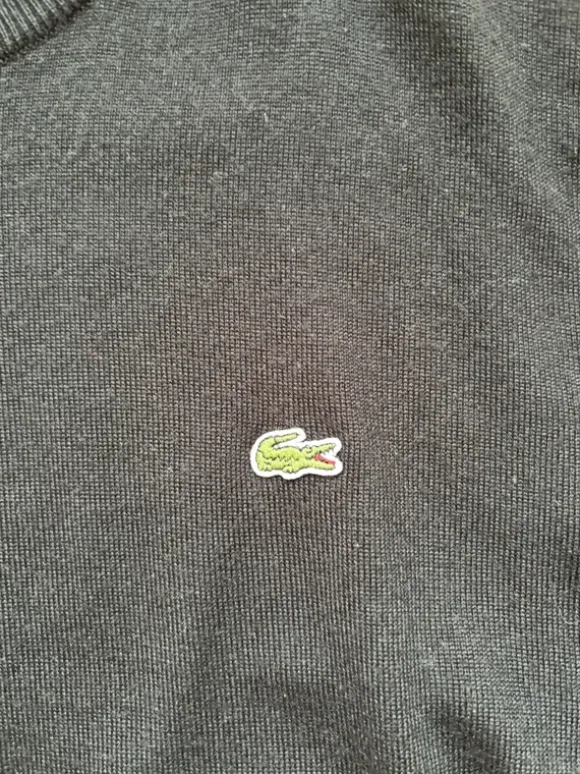 Originaler Schwarzer Lacoste Herren-Feinstrickpullover