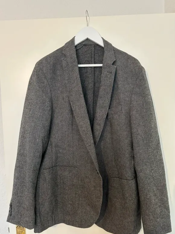 Otto Kern Grey Herringbone Blazer Jacket