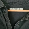 Oversized Jeanshemd/Jeanskleid, Pull&Bear, Grau/Schwarz, Gr. L