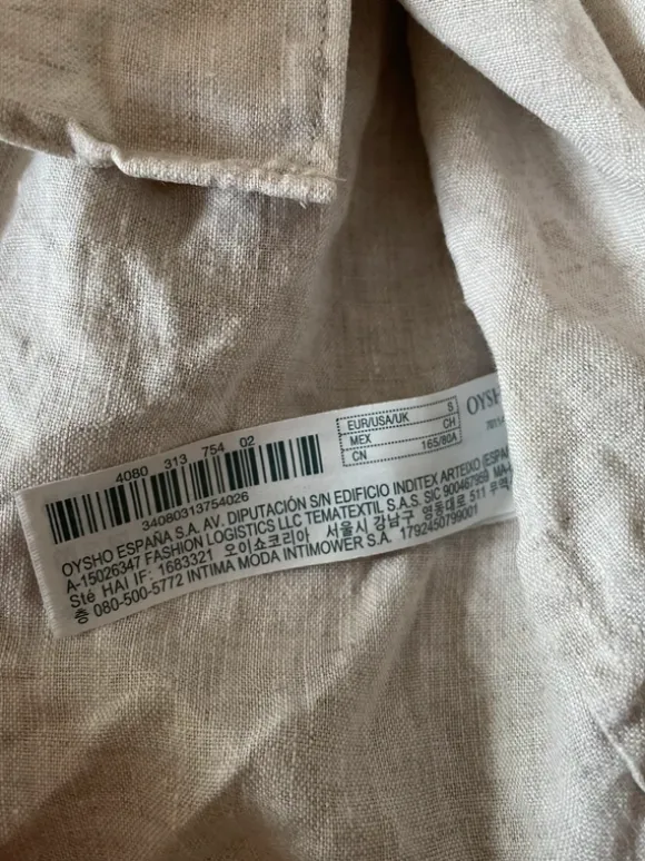 OYSHO Hemdbluse beige