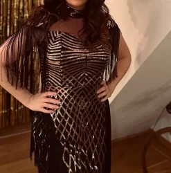 Paillettenkleid im 20er Jahre Look