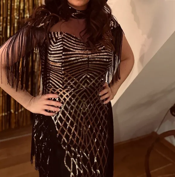 Paillettenkleid im 20er Jahre Look