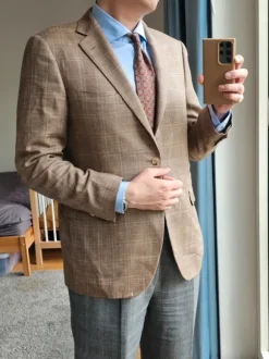Pal Zileri Sakko aus Luxus E.Thomas Stoff - Mischung aus Wolle, Seide und Leinen.