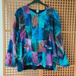 Patchwork jasje/vest Nieuw van Luna Paars/blauw