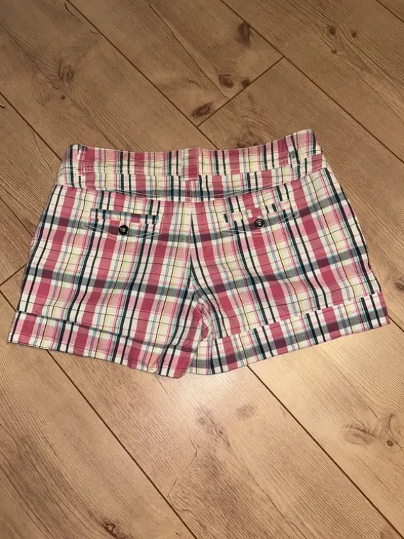 Pimkie Karo-Shorts / Kurze Hose – Gr. 36 – Beere/Rosa/Blau gemustert