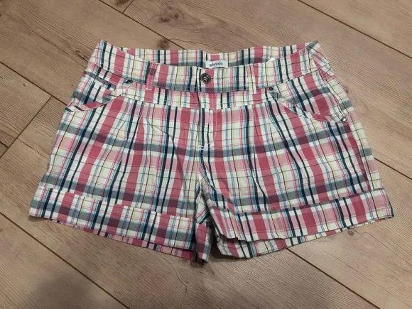 Pimkie Karo-Shorts / Kurze Hose – Gr. 36 – Beere/Rosa/Blau gemustert